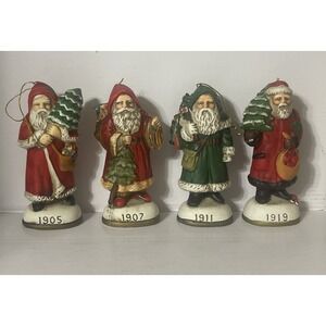 Lot Of 4 Christmas Reproductions Inc Memories Of Santa Ornaments